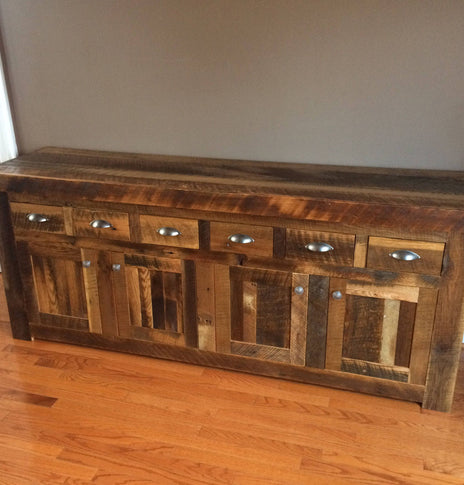Sideboard Buffet, Primitive Chestnut Hutch, Rustic Kitchen Sideboard, Oak Buffet, Hutch Buffet, Bohemian Hutch, Solid Wood Buffet, Rustic