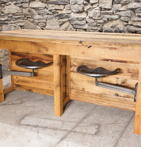 Kitchen island with seating - Custom wood island butcher block - Mid century modern butcher block island- Kitchen Furniture