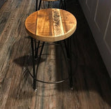Counter Height Stool, Counter Stools, Industrial Bar Stools, Rustic Bar Stools /ICE CREAM/ Reclaimed Wood Stool, Modern Farmhouse Stools