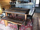 Weathered Table, Barn Wood Kitchen Table, Farmhouse Table, Rustic Kitchen Table, Vintage Style Furniture, Antique Table, Cabin Decor