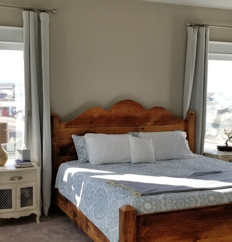 Free Shipping! The Monica Bed, Scalloped Wood Headboard, Queen Headboard, King Headboard, Solid Wood Headboard, Reclaimed Wood Headboard