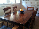 Wormy Chestnut Table, Wood Dining Table, Modern Farmhouse Table, Chestnut Furniture, Rustic Table, Breakfast Table, Plank Table, Antique