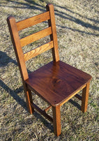 Kitchen Chair, Wood Dining Chair, Ladderback Chair, Farmhouse Dining Chair, Rustic Side Chair, Wormy Chestnut Chair, Chair With Back