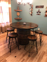 FREE SHIPPING Bar stools counter height industrial - Reclaimed wood bar stool with metal legs - Vintage style tall swivel pub stools