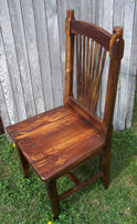 Pine Dining Chair, Rustic Dining Chair, Solid Wood Dining Chair, Spindle Back Chair, Antique Chair, Farmhouse Chair, Knotty Pine Chair
