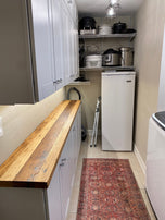 Custom Wormy Chestnut Island Kitchen - Reclaimed Wooden Butcher Block Countertop - Kitchen Solid Wood Counter Top