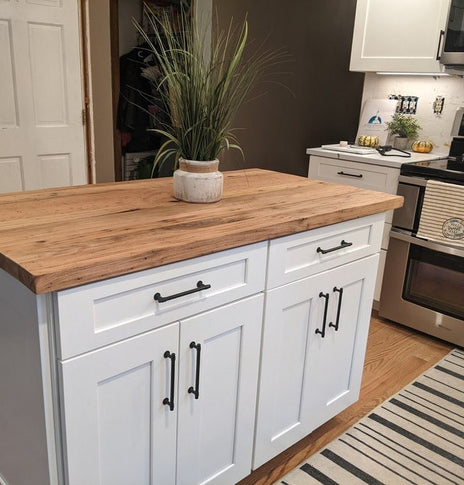 Reclaimed Wormy Chestnut Solid Wood Butcher Block Countertop - Custom sizes - Reclaimed Wood Kitchen Countertops
