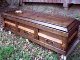 Wood Casket, Wood Coffin, Reclaimed Wood Casket, Celtic Casket, Barn Wood Coffin, Celtic Art, Cemetery Furniture, Hand Build Coffin Casket