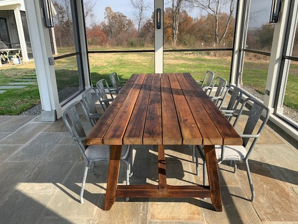 Rustic Restaurant Seating Outside Rustic FARM TABLE 10 Ft Or 12