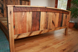 Cozy Country Reclaimed Wood Bed Frame, Rustic Bed Frame King, Solid Wood Bed Frame, Chestnut Platform Bed ,Reclaimed Wood Platform Bed