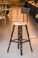 The Effervescent - Modern Bar Stool With Back, Modern Counter Height Stools, Urban Style Counter Stool/Bar Stool with Back, Boho Bar Stool