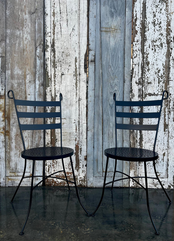 Wrought Iron Patio Chairs, Outdoor Dining Chairs, Set Of 2 Wrought Iron Chairs, Outdoor Patio, Garden Furniture, Vintage Outdoor Chairs