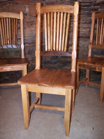 Wormy Chestnut Chair, Dining Chair, Antique Oak Chair, Rustic Chair, Wood Chair With Back
