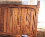 Reclaimed Wood Bed Frame, Cabin Bed, Solid Wood Platform Bed, Wormy Chestnut Bed Frame, Rustic Modern Bed, Wormy Chestnut Platform Bed, Boho