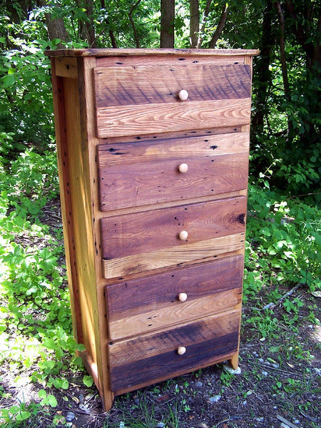 Wormy Chestnut Tallboy Dresser, Tall Narrow Dresser, Lingerie Chest Of Strong Oaks Woodshop Wormy Chestnut Tallboy Dresser, Tall Narrow Dresser, Lingerie Chest Of Strong Oaks Woodshop