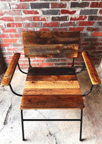 Wood Lounge Chair, Mid Century Modern Chair, Scandinavian Furniture, Industrial Lounge Chair, Rustic Modern Chair, Danish Chair, Arm Chair