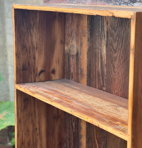 Reclaimed Wood Bookcase, Rustic Bookshelf, Solid Wood Bookcase, Industrial Bookcase, Wood Furniture, Shelving Unit, Large Bookcase, Wall