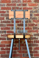 Adjustable Seat Height Swiveling Bar Stool, Scooped Seat Swivel Bar Stool With Back, Industrial Tractor Seat Bar Stool, Counter Height Stool