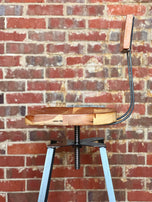 Adjustable Seat Height Swiveling Bar Stool, Scooped Seat Swivel Bar Stool With Back, Industrial Tractor Seat Bar Stool, Counter Height Stool