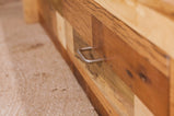 Four poster platform bed - Canopy for house bed & headboard - Reclaimed cabana bed in full king queen