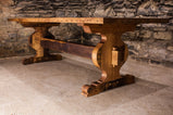 FREE SHIPPING - Trestle Table, Bavarian Trestle Dining Table, Barnwood Furniture, Reclaimed Wood Table, Wood Dining Table, Modern Farmhouse