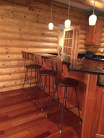 FREE SHIPPING - Extra Large Bar Stools With Back, Counter Height Stools, Farmhouse Stools, Restaurant Bar Stools, Industrial Rebar Bar Stool