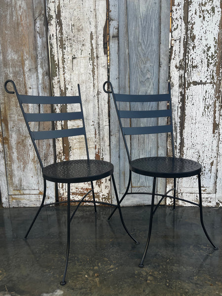 Metal and outlet wood garden chairs