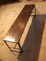Metal Bench, Hall Bench, Dining Bench, Parsons Bench, Wood Metal Bench, Reclaimed Bench, Industrial Bench, Farm Bench, Metal Furniture