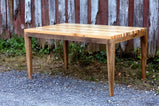 Parsons table for dining made of reclaimed wood