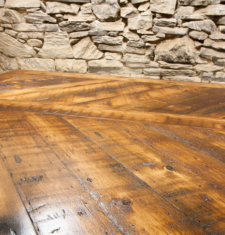Refectory Table, Wood Dining Table, Chevron Dining Table, Barnwood Table, Trestle Dining Table, Reclaimed Wood Table