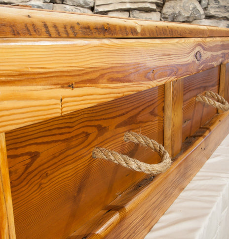 Free Shipping, Wood Casket, Pine Coffin, Casket Rope Handles, Pine Casket, Custom Coffin, Knotty Pine Casket, Cemetery Coffin,Funeral Casket