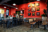 FREE SHIPPING - Bolted Down Bench With Back - Reclaimed Furniture For Restaurants - Wooden Bench With Back For Cafe