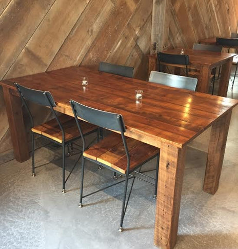 CIDER HOUSE- Reclaimed Wood Bar Stools With Back - Rustic Stools - Counter Stools - Counter Height Chairs With Back