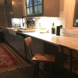 Bar stool with back counter height - THE BREWSTER- Counter stool with back industrial - Rustic modern bar stool reclaimed seat