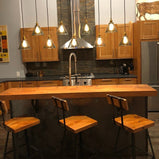 Bar stool with back counter height - THE BREWSTER- Counter stool with back industrial - Rustic modern bar stool reclaimed seat