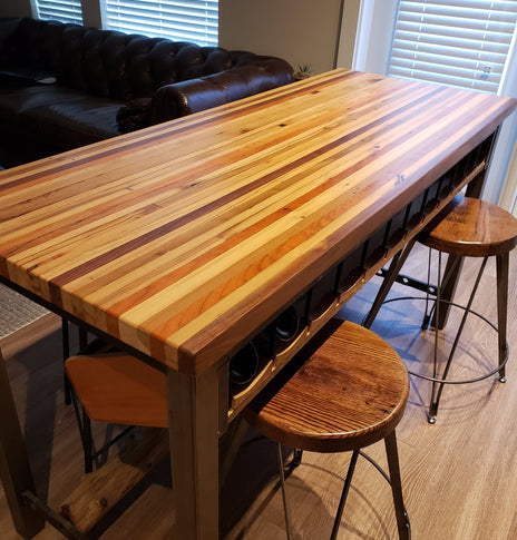 Industrial Kitchen Island, Butcher Block Island, Kitchen Island In Modern Farmhouse, Butcher Block Table, Kitchen Island Base, Island Table