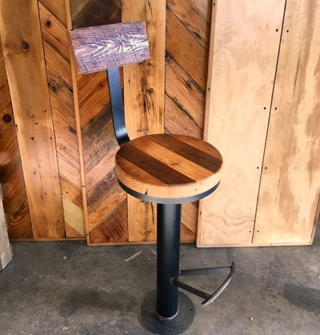Wood Bar Stools, Bolt Down Bar Stools, Swivel Bar Stools, Kitchen Island Foot Rest, Restaurant Mounted Stool,Industrial Counter Height Stool