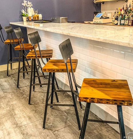 Bar Stools With Backs, Counter Height Stools, Industrial Bar Stools, THE BREW HAUS, Rustic Bar Stools With Back, Modern Farmhouse Bar Stools