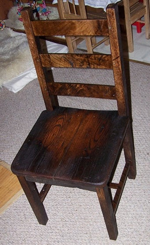 Dining Chair, Wood Rustic Kitchen Chair, Farmhouse Dining Chair, Reclaimed Wood Chair, Distressed Oak Chair, Dining Room Chair, Home Gift