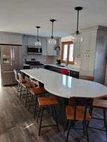 Bar stool with back counter height - THE BREWSTER- Counter stool with back industrial - Rustic modern bar stool reclaimed seat