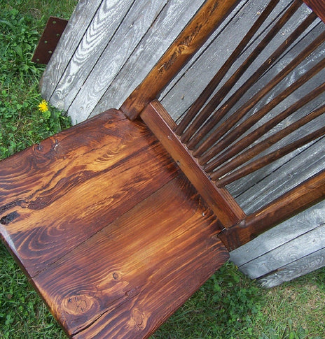 Pine Dining Chair, Rustic Dining Chair, Solid Wood Dining Chair, Spindle Back Chair, Antique Chair, Farmhouse Chair, Knotty Pine Chair