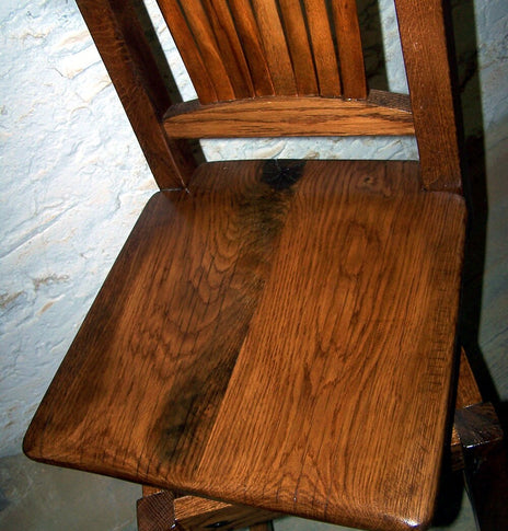 Wood Bar Stool With Back, Swivel Bar Stool, Rustic Bar Stool, Antique Bar Stool ,Mid Century Stool, Retro Stool, Oak Stools, Farmhouse