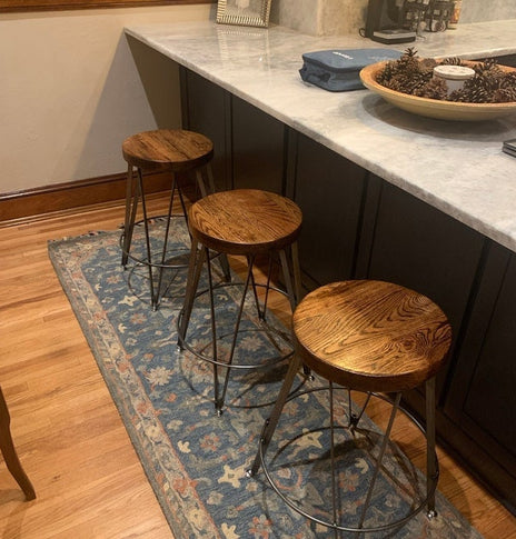 Counter Height Stool, Counter Stools, Industrial Bar Stools, Rustic Bar Stools /ICE CREAM/ Reclaimed Wood Stool, Modern Farmhouse Stools