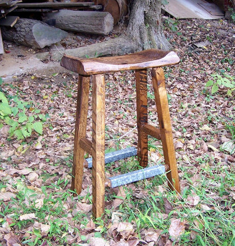 FREE SHIPPING, Counter Height Stool, Live Edge Stool, Reclaimed Wood Bar Stools, Oak Bar Stools, Dining Stools