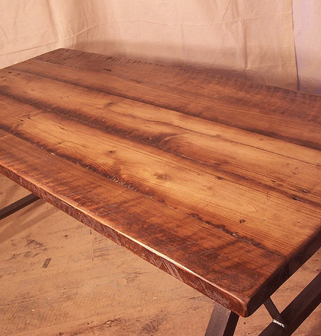 Wood Work Table, Industrial Table, Reclaimed Wood Table, Wood Dining Table, Office Desk, Mid Century Table, Welded Furniture, Factory Table