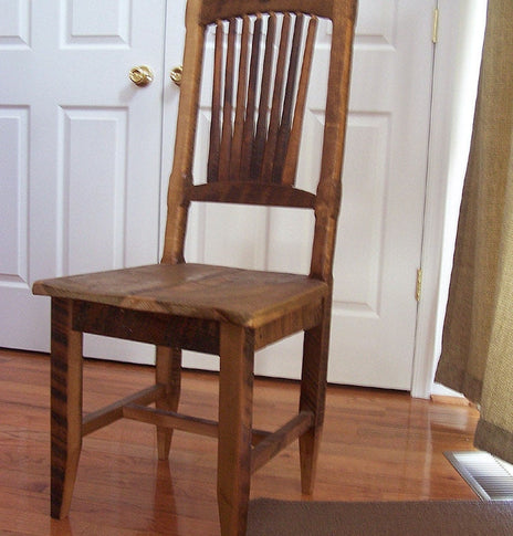 Rustic Dining Chair, Wood Dining Chair, Reclaimed Wood Chair, Barn Wood Chair, Spindle Back Chair, Back To School Oak Chair, Country