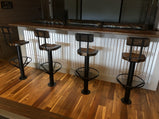 FREE SHIPPING - Bar stools with backs swivel - Bolt down bar stool with scooped seats bar height - Kitchen island bar stools counter height