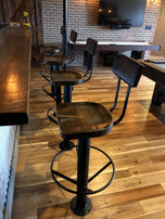 FREE SHIPPING - Bar stools with backs swivel - Bolt down bar stool with scooped seats bar height - Kitchen island bar stools counter height