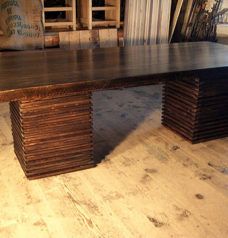 FREE SHIPPING - Executive Conference Table, Pedestal Table, Custom Reclaimed Wood Table, Rustic Wooden Table,Extra Large Dining Table,Modern
