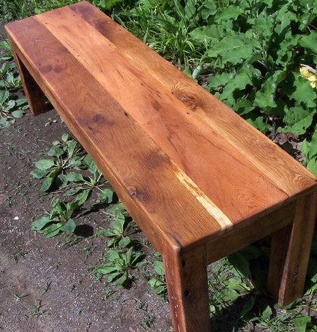 Parsons Bench, Wood Bench, Reclaimed Wood Bench, Farmhouse Bench, Porch Bench, Hall Bench, Primitive